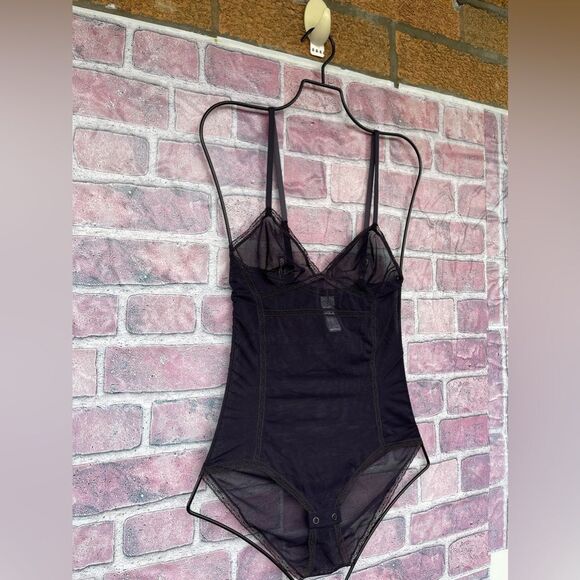 ERES black / navy blue lace bodysuit  size 32B - Picture 3 of 8